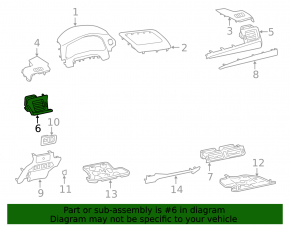 Left air duct deflector Lexus CT200h 11-13