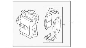 Front left caliper Hyundai Kona 18-23 for brake disc 280mm