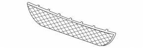 VW Golf 10-14 GTI front bumper lower grille, black structure