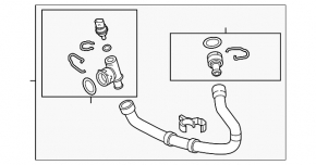 Lower cooling pipe VW Tiguan 18-
