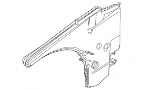 BMW 335i e92 07-11 washer reservoir without headlight washer neck