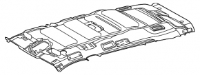 2021-2026 Toyota Sienna headliner without sunroof, gray, needs cleaning, brackets are peeling