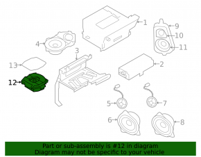 Subwoofer left BMW X5 F15 14-18 HiFi