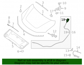 Nissan Pathfinder 13-16 bonnet lock handle interior