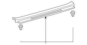 Door sill trim inner rear left Lexus IS 06-13