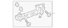 Rear right door handle mechanism Lexus NX200t NX300 NX300h 15-21 without traction