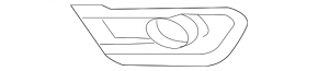 Left front bumper grille for Honda CRV 17-19 under fog lights with chrome molding