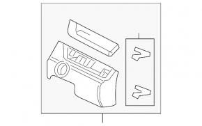 Front panel trim for the ECON button, left, Honda CRV 12-16, gray, without insert