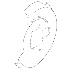 Brake Disc Cover Rear Left VW Touareg 11-17