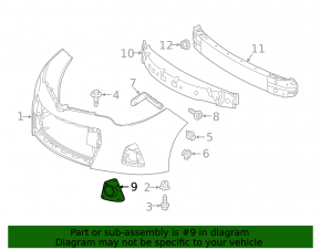 Right fog light frame for Toyota Corolla 2014-2016 pre-restyling