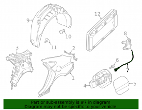 Fuel filler flap switch for Hyundai Sonata 20-26