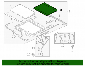 Sunroof Curtain Hyundai Elantra UD 11-16
