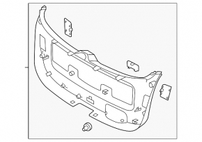 Lower trunk door trim Kia Sorento 11-13 prerest black
