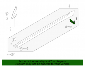Rear left sill mudguard Hyundai Ioniq 17-22