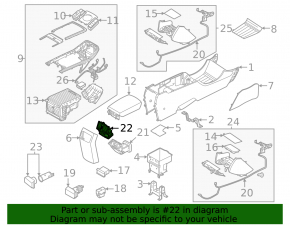 Kia Niro 19-22 EV center console air vent