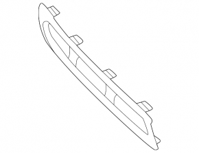 Lower right grille molding for Mercedes W167 GLE 24-26 chrome
