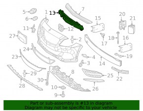 Front bumper absorber Mercedes W246 B250e 16-17