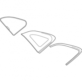 Fixed rear window glass, left, Lincoln MKC 15-19