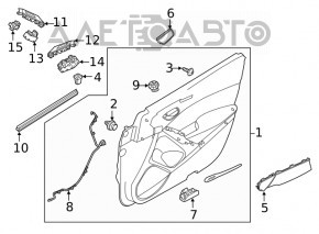 Front left window lift control Mazda 6 18-21 for auto folding