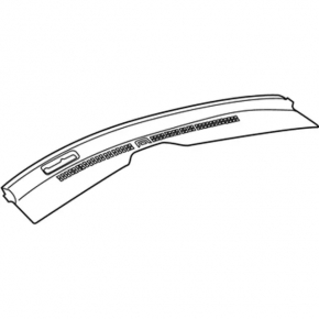 Upper dash trim for Ford Edge 19-24 black
