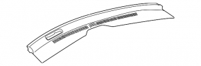 Upper dash trim for Ford Edge 19-24 black