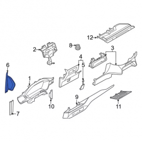 Front panel trim side left Ford Escape MK4 20- black