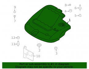 Engine Cover for VW Jetta 11-15 USA 2.0