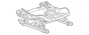 Left passenger seat runner for Chevrolet Volt 16 - mechanical, without frame