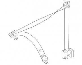 Mercedes W211 black driver's seat belt