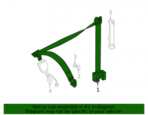 Mercedes W211 black driver's seat belt