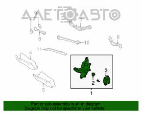 Trunnion with hub rear right Mercedes W221 with casing, with rod and ABS sensor