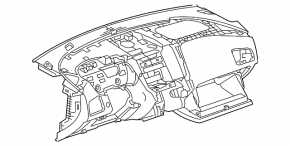 Torpedo front panel without AIRBAG Chevrolet Equinox 10-17