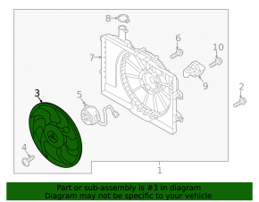 Cooling Fan Impeller Kia Niro 23- HEV, PHEV