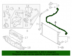 Cooling system pipe Hyundai Ioniq 5 22-24 AWD plastic with quick release