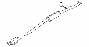 Exhaust line middle section with catalytic converter Hyundai Tucson 22-24 2.5