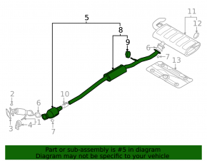 Exhaust line middle section with catalytic converter Hyundai Tucson 22-24 2.5