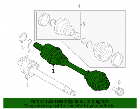 Front left axle shaft BMW X1 F48 16-19