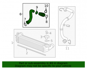 Radiator intercooler cooling pipe Chevrolet Cruze 16-19 1.4