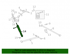 Air strut rear right Lexus GX470 03-09