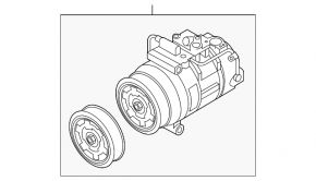 Air conditioning compressor for Audi A8 13-18 3.0