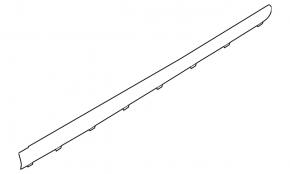 Left side sill molding for BMW i3 14-21 blue