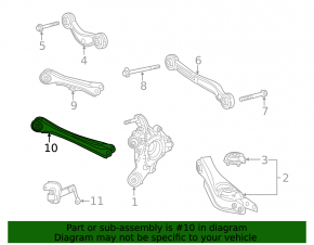 Lower control arm, rear right, Acura RDX 19-25 4WD with AWD