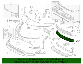 Toyota Prius 23-26 Front Bumper Absorber