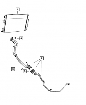 Cooling tubes automatic transmission Dodge Challenger 12-23 3.6 type 2