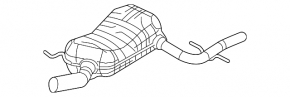VW Jetta 11-15 USA 2.0 exhaust pipe center section