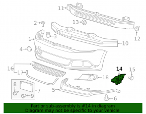Front Bumper Mount Left VW Jetta 11-14 USA SIGNEDA