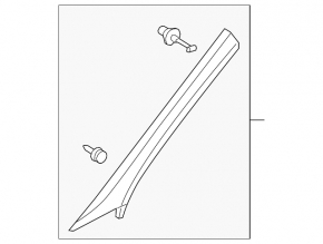 Upper right front pillar trim for VW Tiguan 18-24, gray