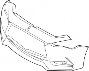 Bare front bumper for Infiniti Q60 17-20