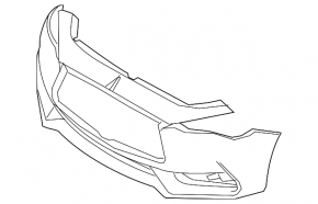 Bare front bumper for Infiniti Q60 17-20