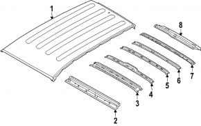 Metal roof for Hyundai Santa Fe 24-26 without panoramic windows, under roof rails